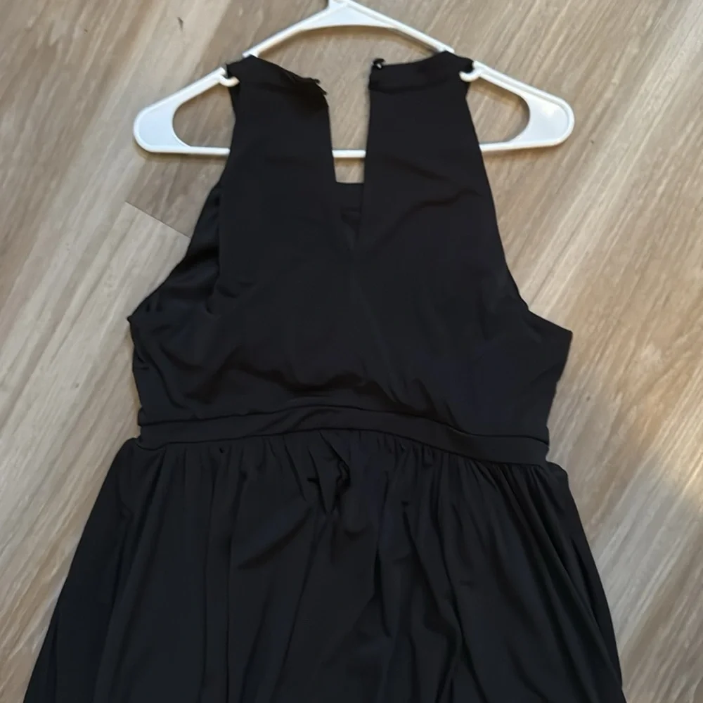 Torrid Elegant Black Maxi Studio Knit Halter Dress size 0 (size 12)with pockets. - Picture 8 of 8